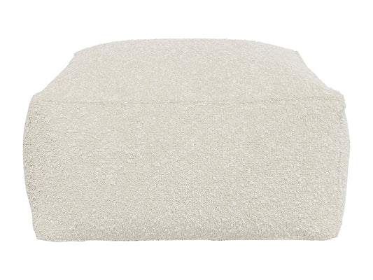 Pouf Épuré Japandi Bouclette Beige - Noumara