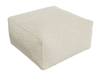 Pouf Épuré Japandi Bouclette Beige - Noumara