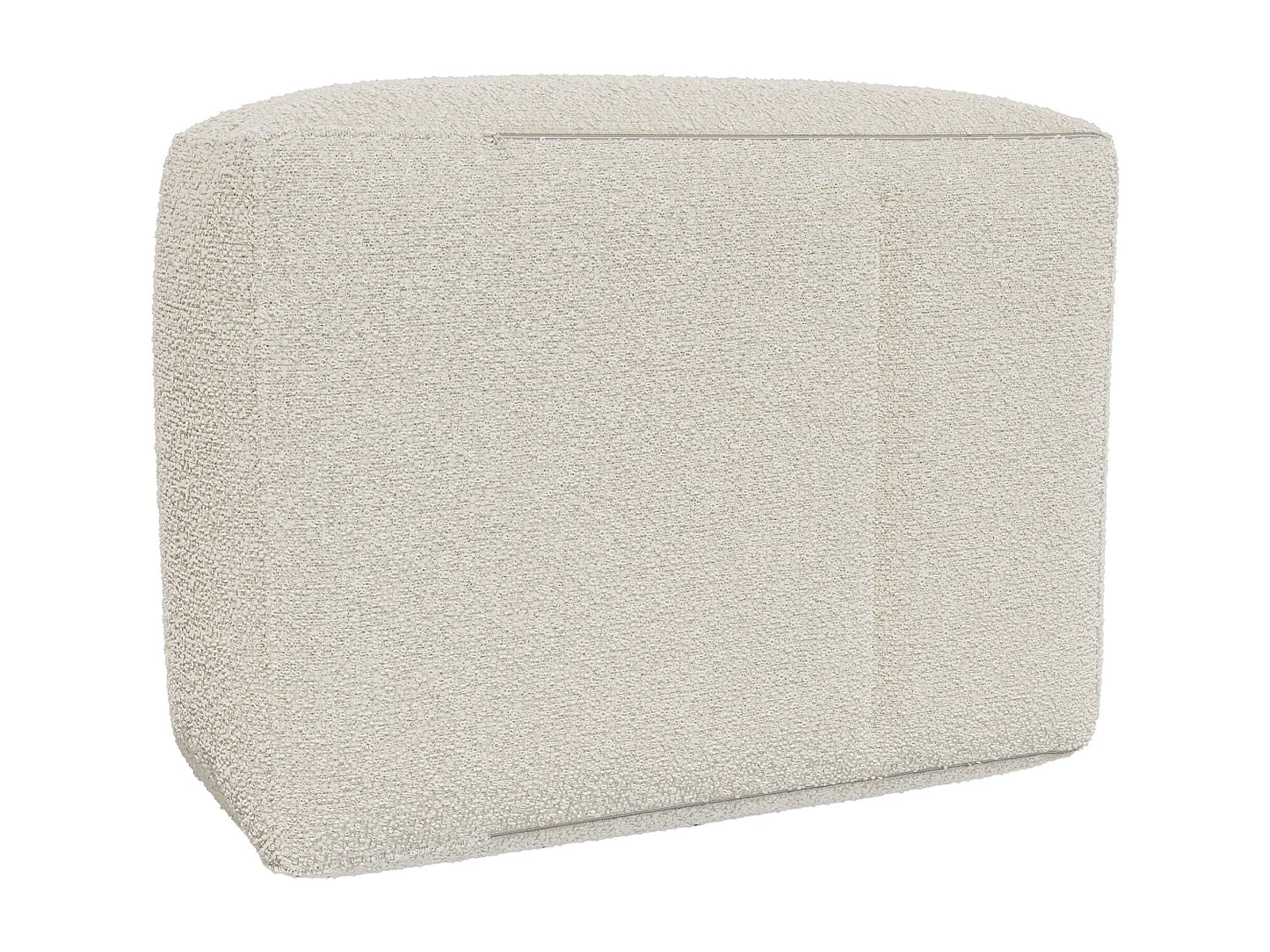Pouf Épuré Japandi Bouclette Beige - Noumara