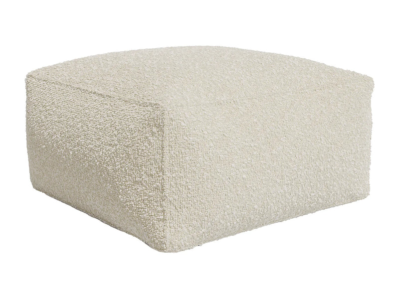 Pouf Épuré Japandi Bouclette Beige - Noumara