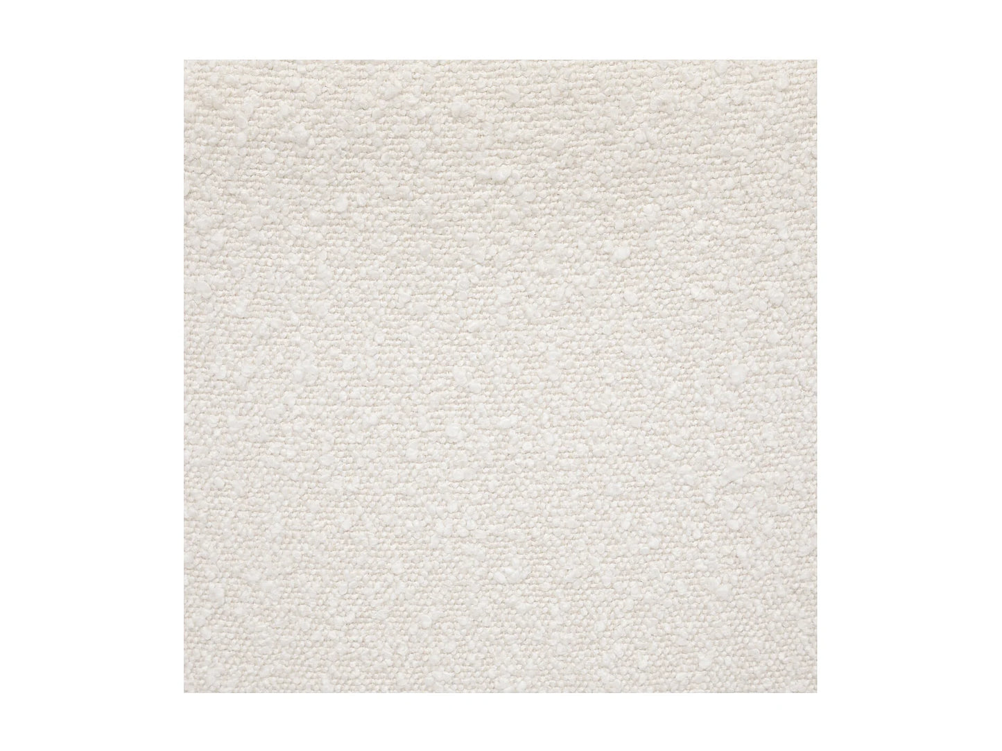 Fauteuil Japandi Bouclette Pieds Hévéa - Blanc