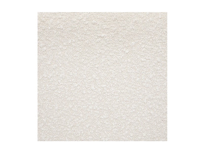 Fauteuil Japandi Bouclette Pieds Hévéa - Blanc