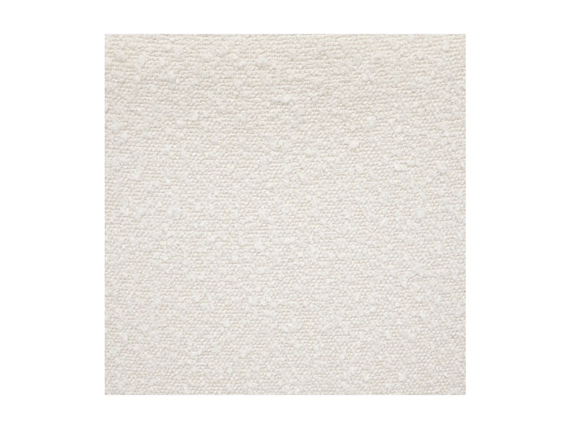 Fauteuil Japandi Bouclette Pieds Hévéa - Blanc