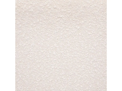 Fauteuil Japandi Bouclette Pieds Hévéa - Blanc