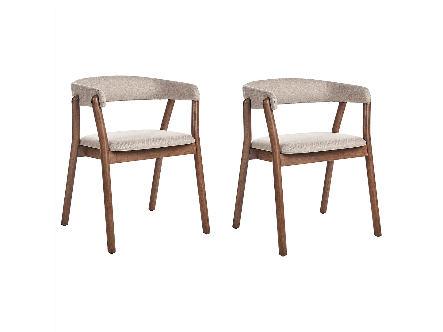 Duo Chaises Japandi Salle À Manger Beige - Mylo