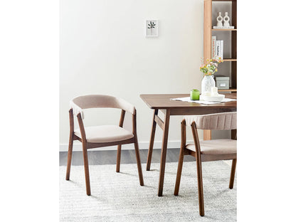 Duo Chaises Japandi Salle À Manger Beige - Mylo