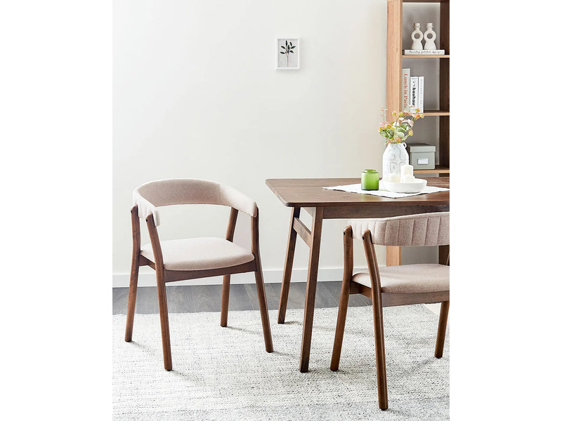Duo Chaises Japandi Salle À Manger Beige - Mylo