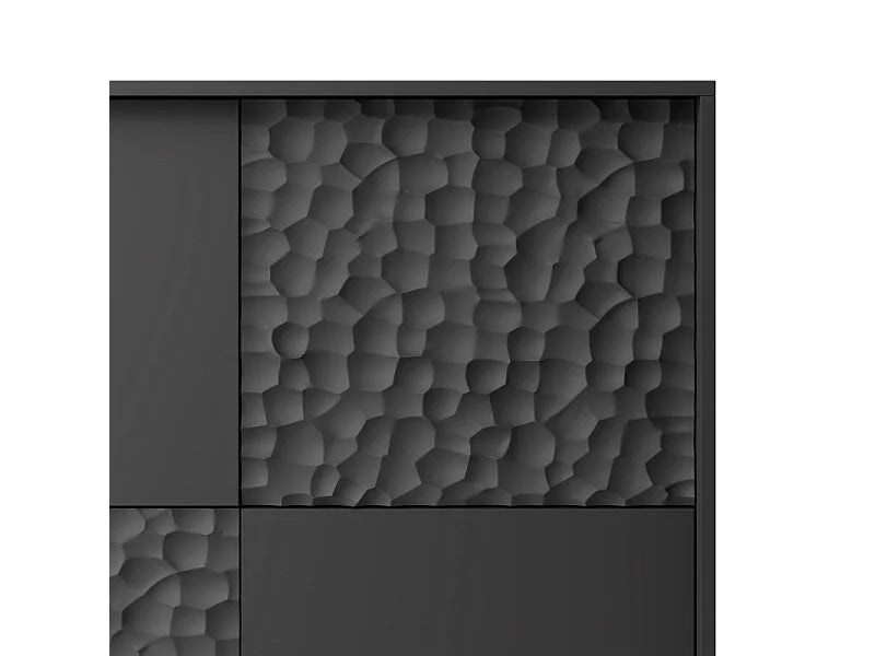 Meuble Rangement Japandi Noir Et Or - Tramona