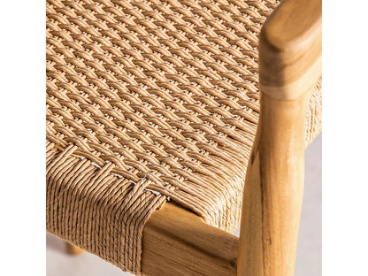 Fauteuil Table Japandi Teck Corde Tressée - Buri