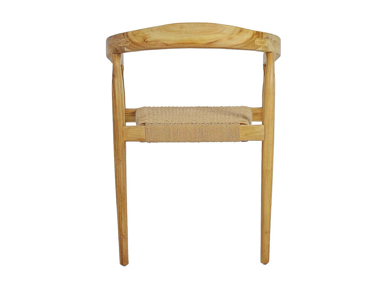 Fauteuil Table Japandi Teck Corde Tressée - Buri