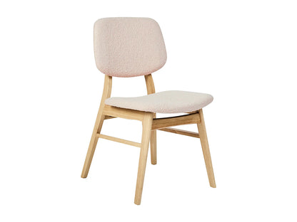 Lot De 2 Chaises Japandi Bouclée Beige - Ella