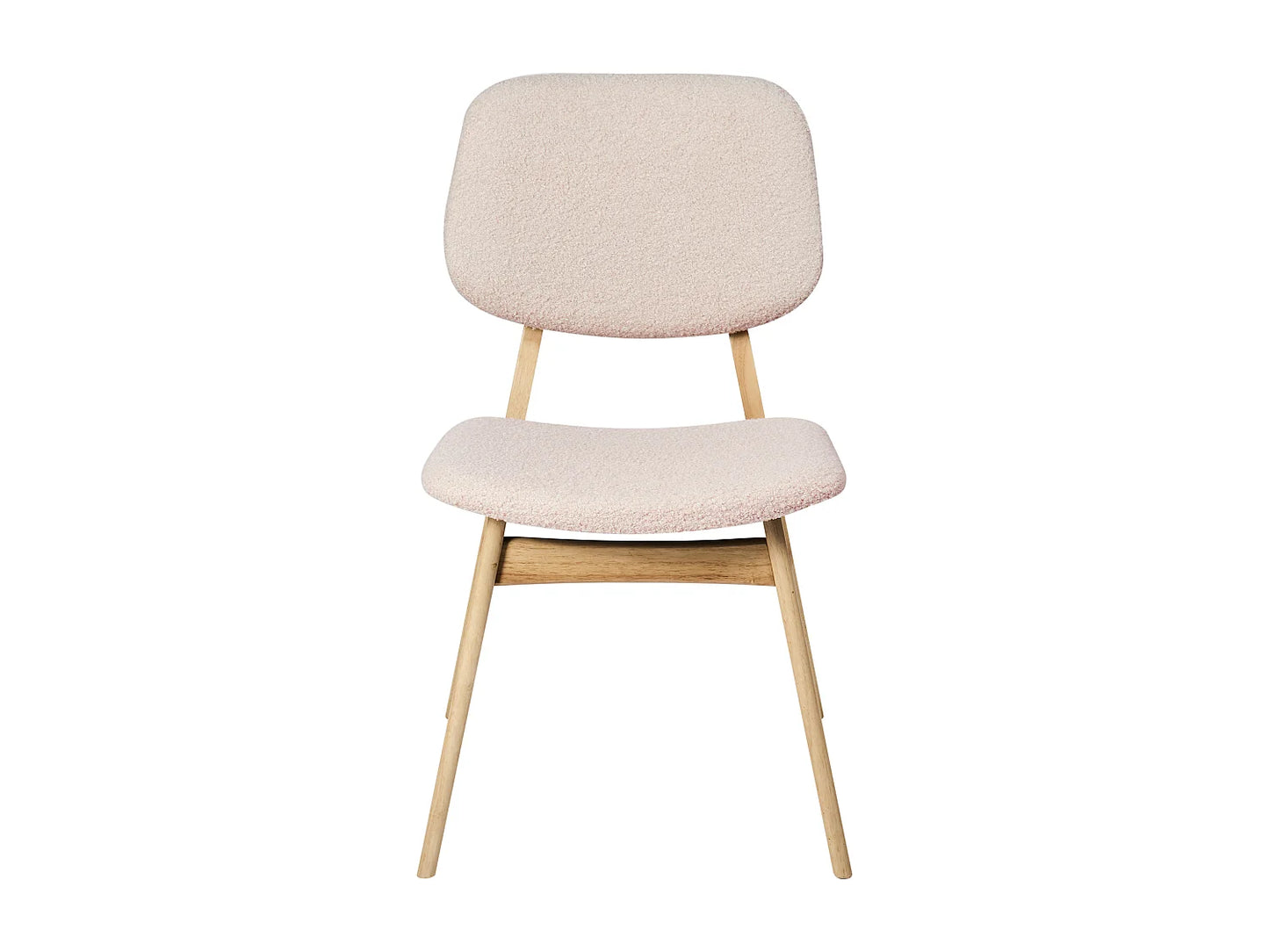 Lot De 2 Chaises Japandi Bouclée Beige - Ella