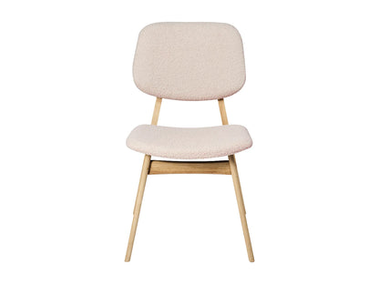Lot De 2 Chaises Japandi Bouclée Beige - Ella