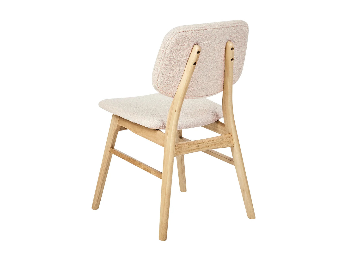 Lot De 2 Chaises Japandi Bouclée Beige - Ella