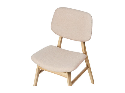Lot De 2 Chaises Japandi Bouclée Beige - Ella