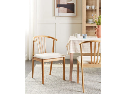 Chaise Japandi Salle À Manger Bois Clair - Craig