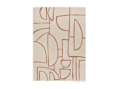 Tapis Japandi Géométrique Cuivré - Beruti