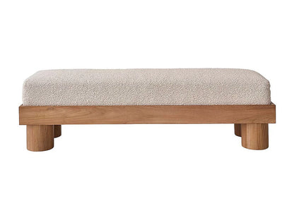 Banc Teck Japandi Assise Bouclette - Teck