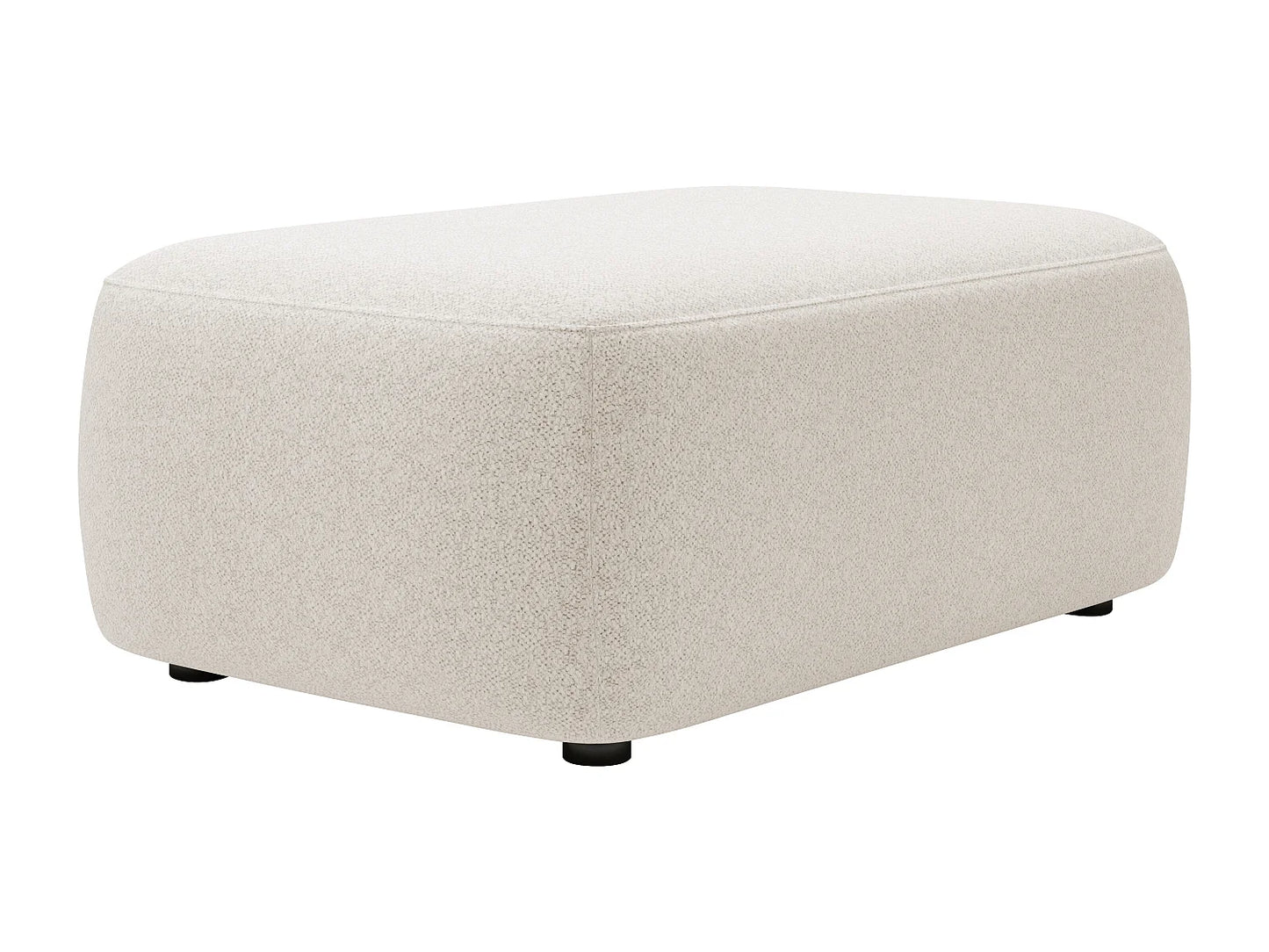 Pouf Tactile Japandi Tissu Beige - Daviso