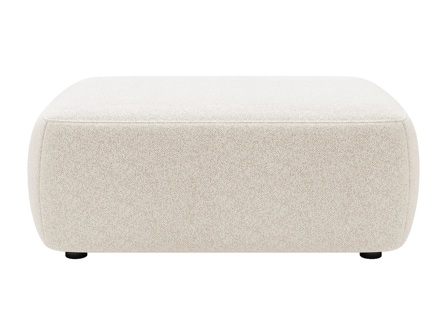Pouf Tactile Japandi Tissu Beige - Daviso