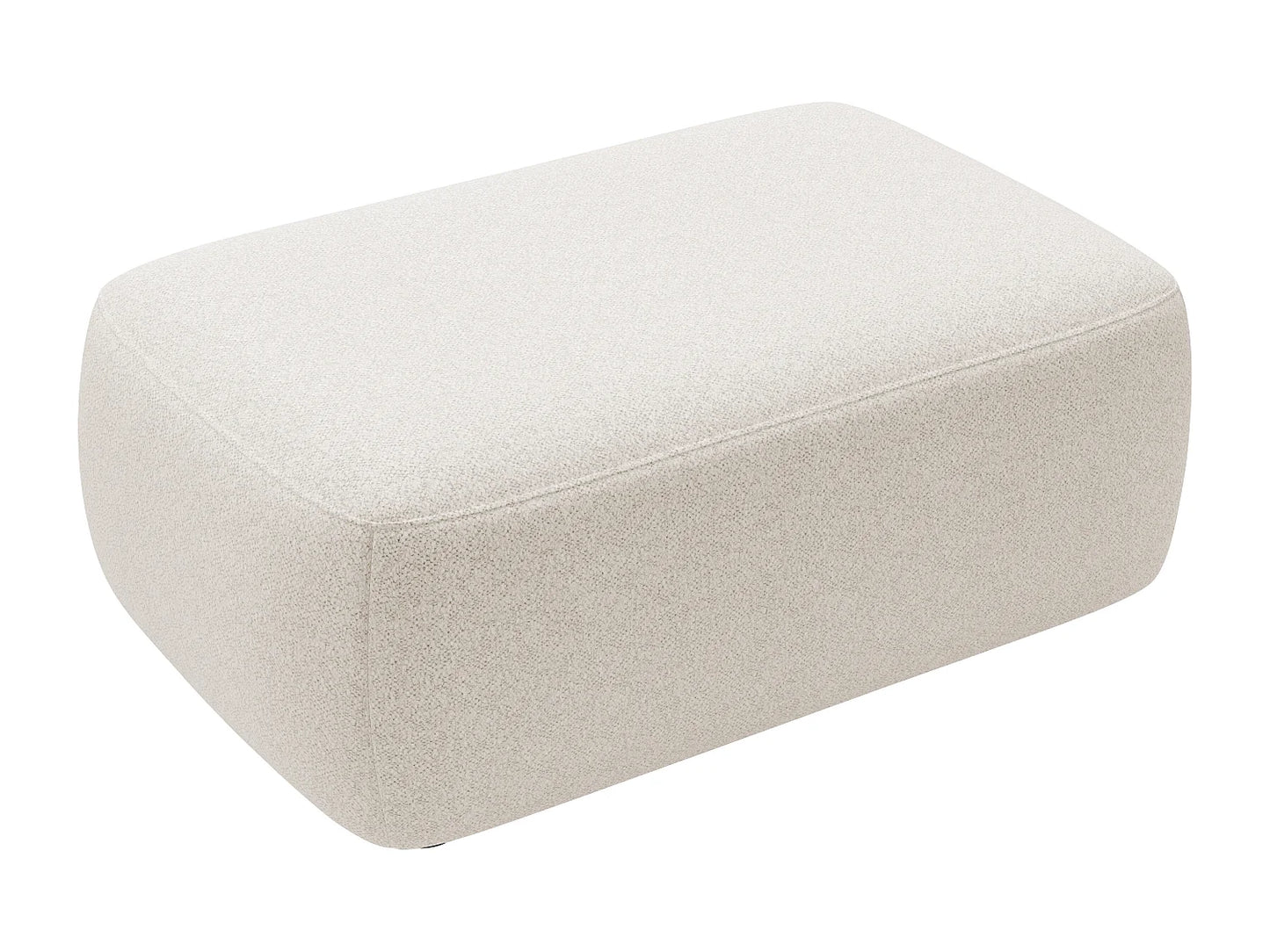 Pouf Tactile Japandi Tissu Beige - Daviso