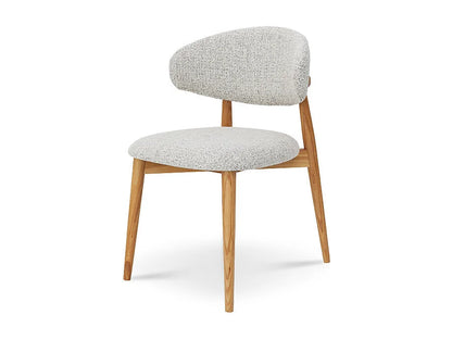 Chaise Japandi Skandi Bois Massif Gris - Skandi