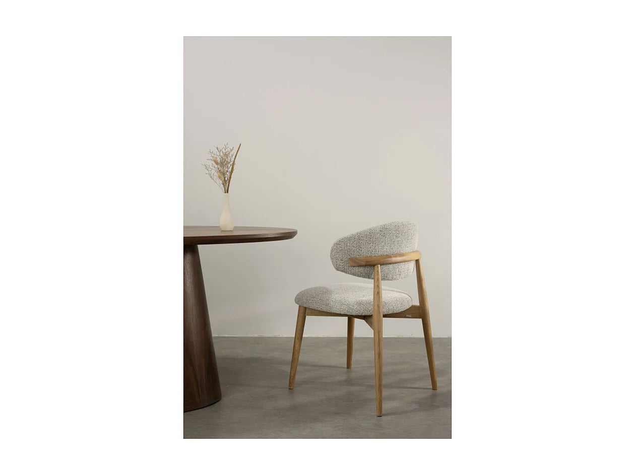 Chaise Japandi Skandi Bois Massif Gris - Skandi