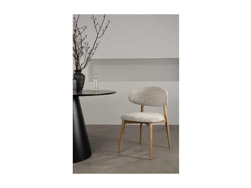 Chaise Japandi Skandi Bois Massif Gris - Skandi