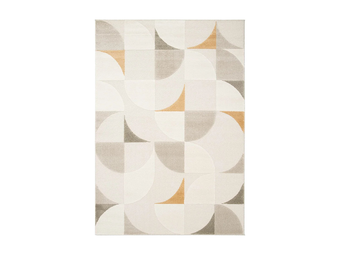 Tapis Japandi Rétro Poils Ras Crème - Rétro