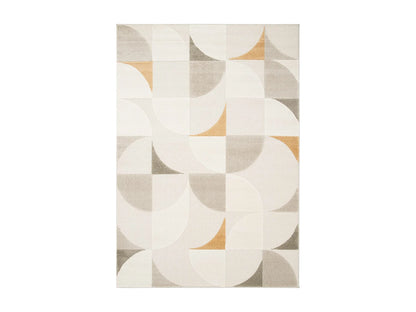Tapis Japandi Rétro Poils Ras Crème - Rétro