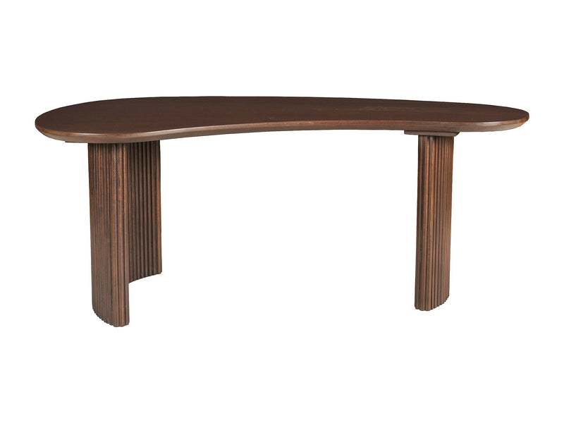 Table Basse Japandi Organique en Bois Foncé - Tamenia