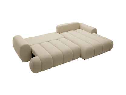 Canapé Japandi d'Angle Tissu Beige - Fridora