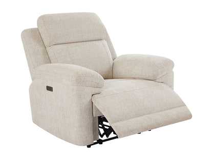 Fauteuil Japandi Relax Électrique Chiné Beige - Keluno