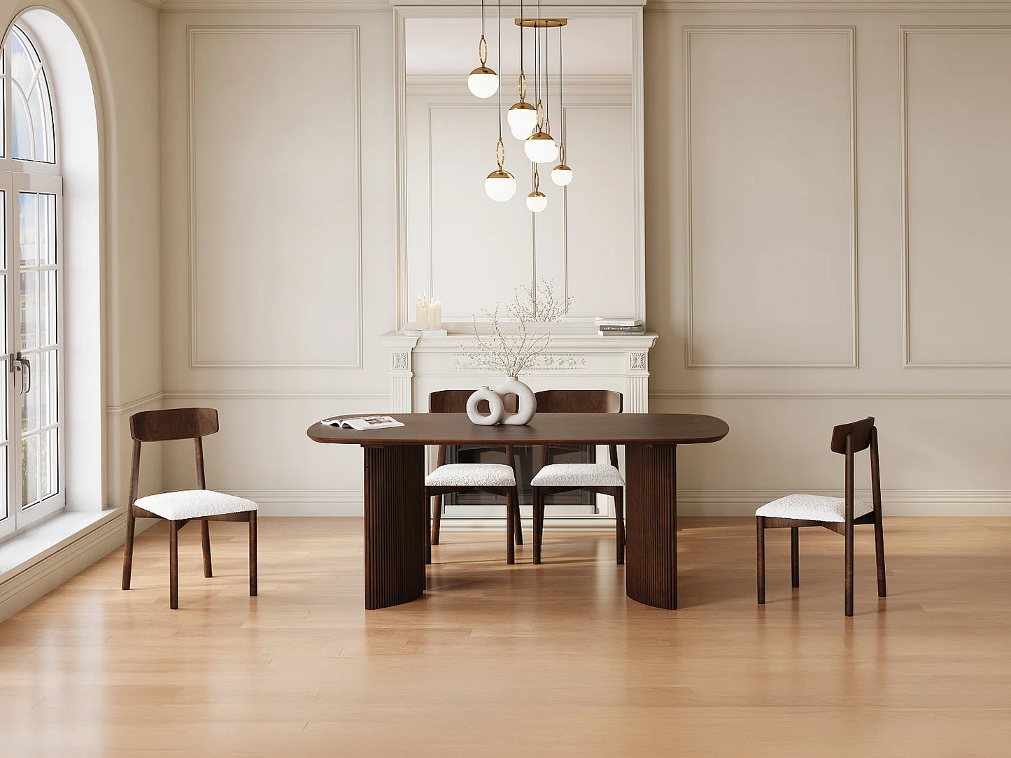 Table Acacia Japandi Naturel Foncé - Tamenia