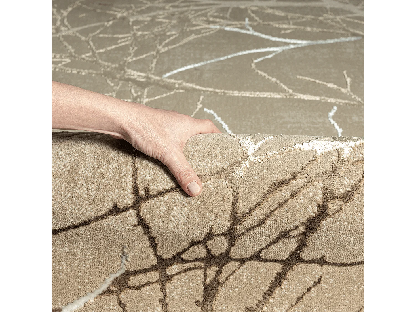 Tapis Japandi Brillant Nature Beige - Mila