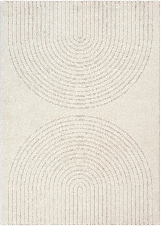 Tapis Japandi Poils Denses Crème – Elisa