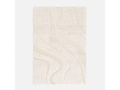 Tapis Japandi Shaggy Relief Crème - Amy