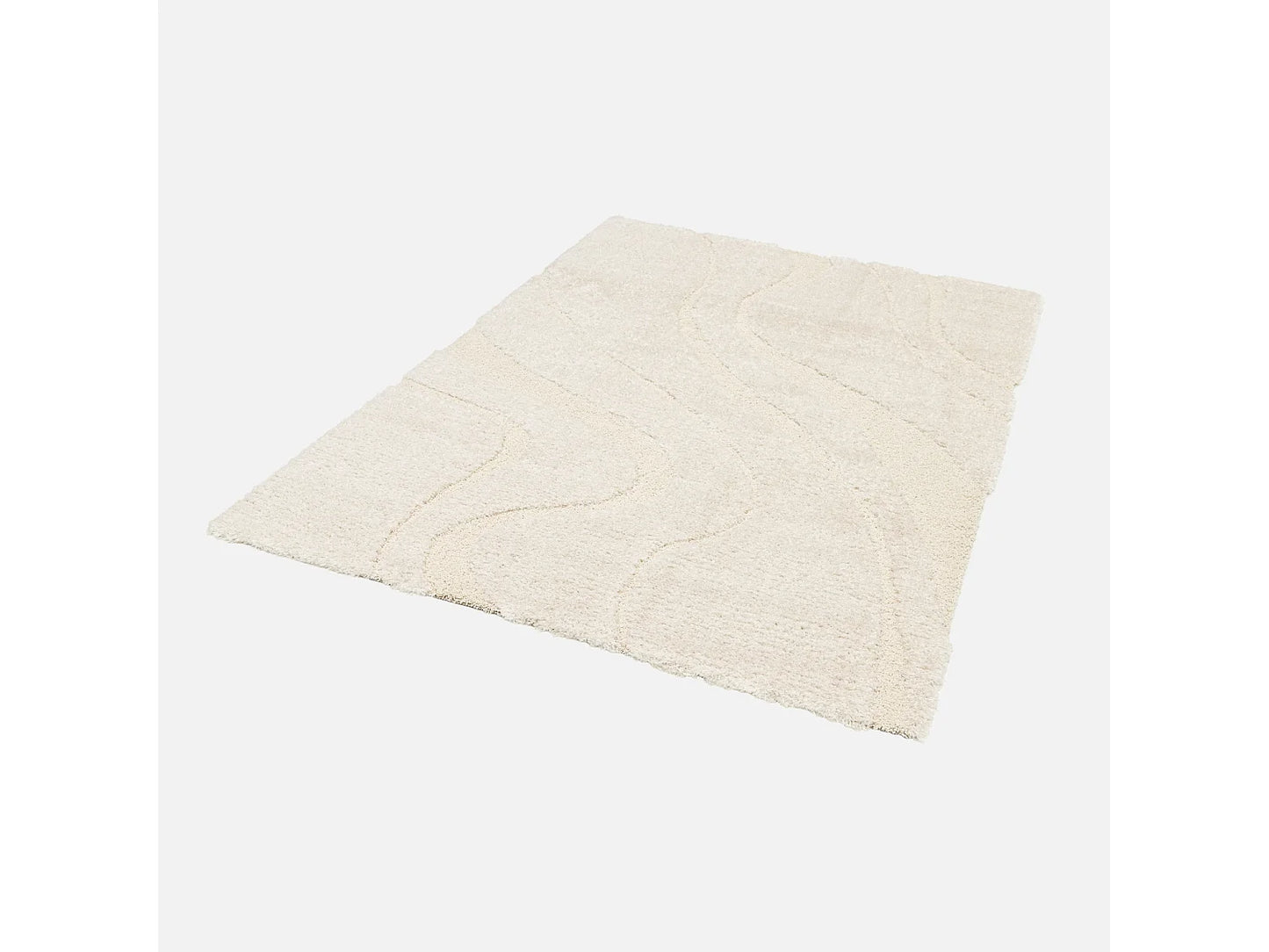 Tapis Japandi Shaggy Relief Crème - Amy