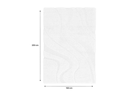 Tapis Japandi Shaggy Relief Crème - Amy