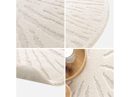 Tapis Rond Japandi Salon Crème - Helen