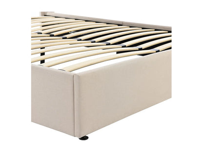 Lit Coffre Japandi Lin Blanc Cassé - Sweiko