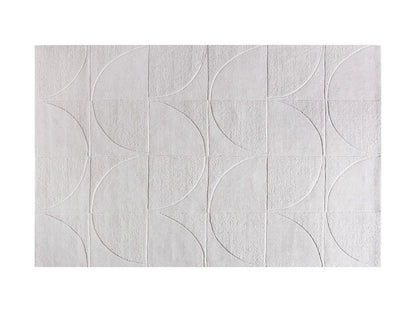 Tapis Japandi Relief Géométrique Laine - Miluna