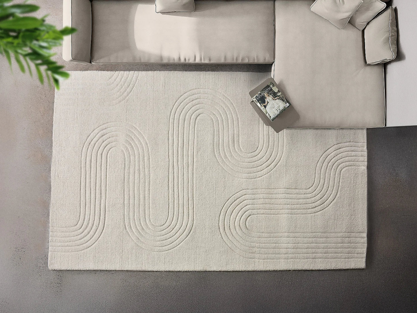 Tapis Japandi Motif Abstrait Laine - Lisandra