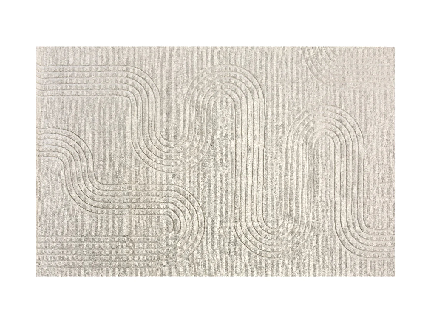 Tapis Japandi Motif Abstrait Laine - Lisandra