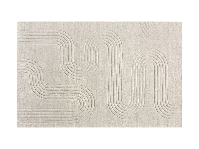Tapis Japandi Motif Abstrait Laine - Lisandra