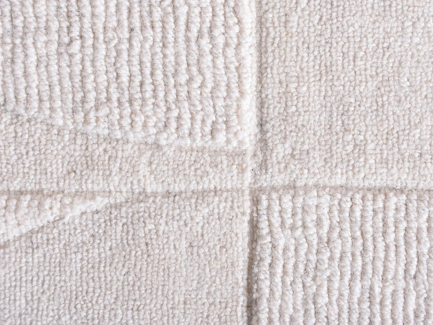 Tapis Japandi Relief Géométrique Laine - Miluna