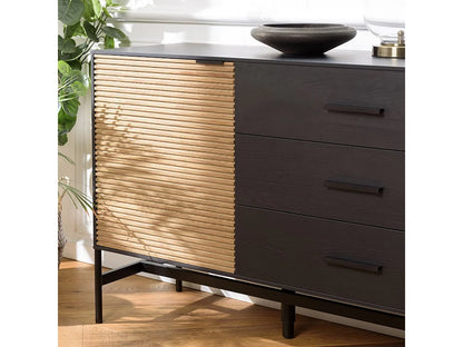 Buffet Pin Japandi Pieds Métal Noir - Charlie