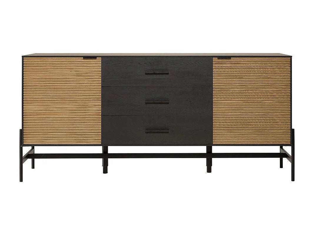 Buffet Pin Japandi Pieds Métal Noir - Charlie