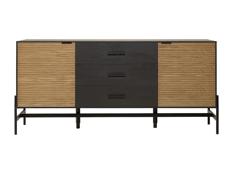 Buffet Pin Japandi Pieds Métal Noir - Charlie