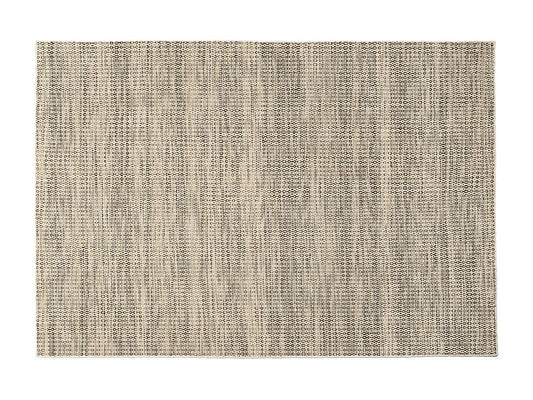 Tapis Japandi Laine Tissée Blanc Kaki - Quentin
